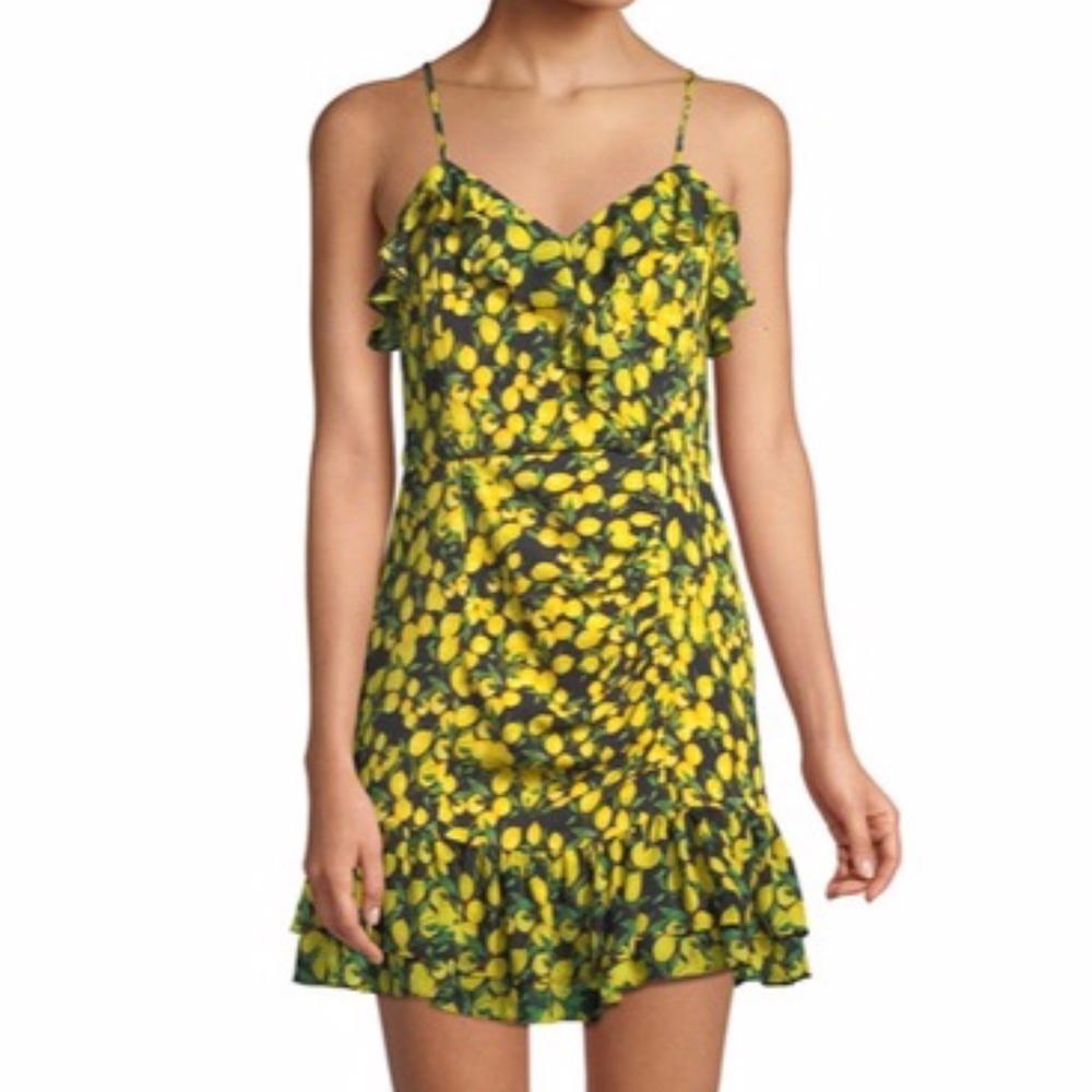 Parker Yellow and Green Mini Dress